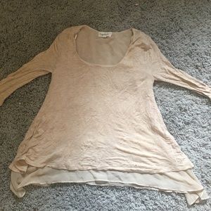 Beige flowy top